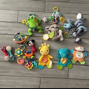 Lot of newborn baby toys